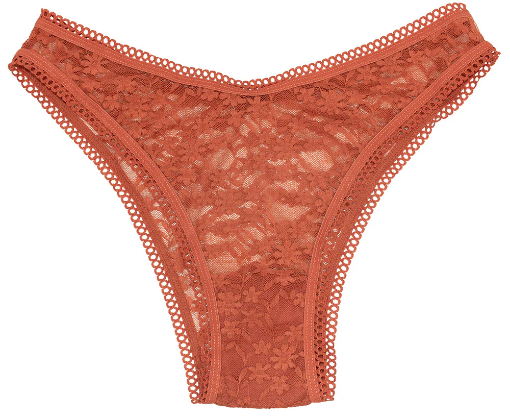 High Leg Daisy Lace Cheeky with Picot Trim - Image 5