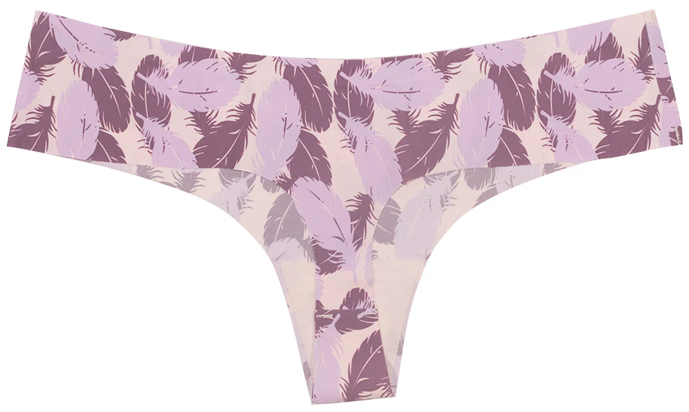 Lavender No Show Laser Cut Thong- Last Chance - Image 3