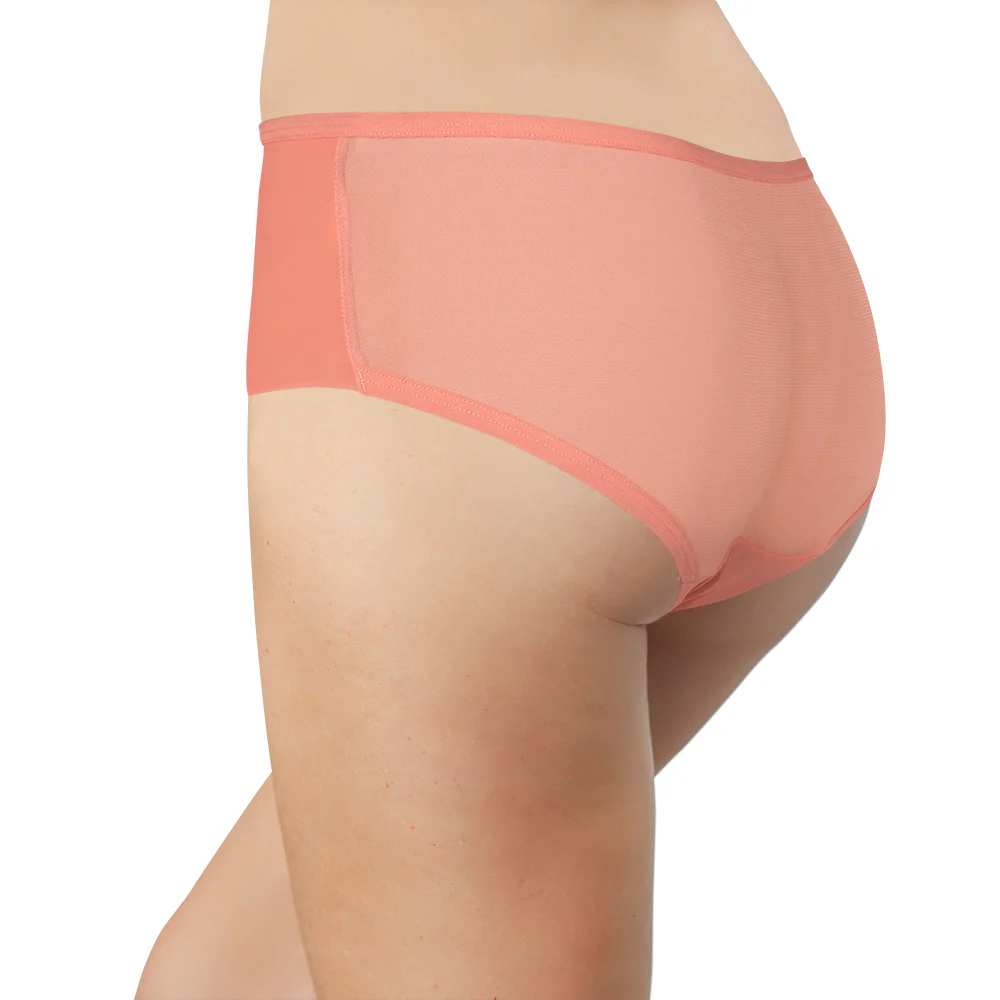 Pink Laser Cut Hipster with Mesh Back - Image 4