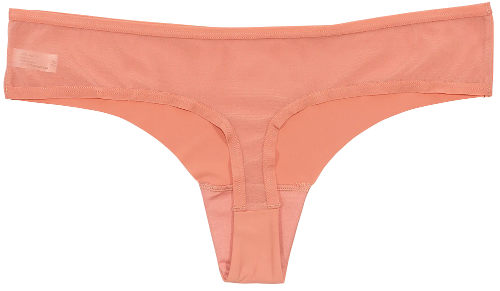 Pink Laser Cut Thong with Mesh Back - Image 5