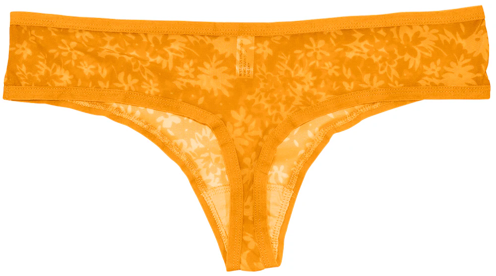 Sunny Poppy Mesh Thong – Lightweight & XS–2X - Image 5