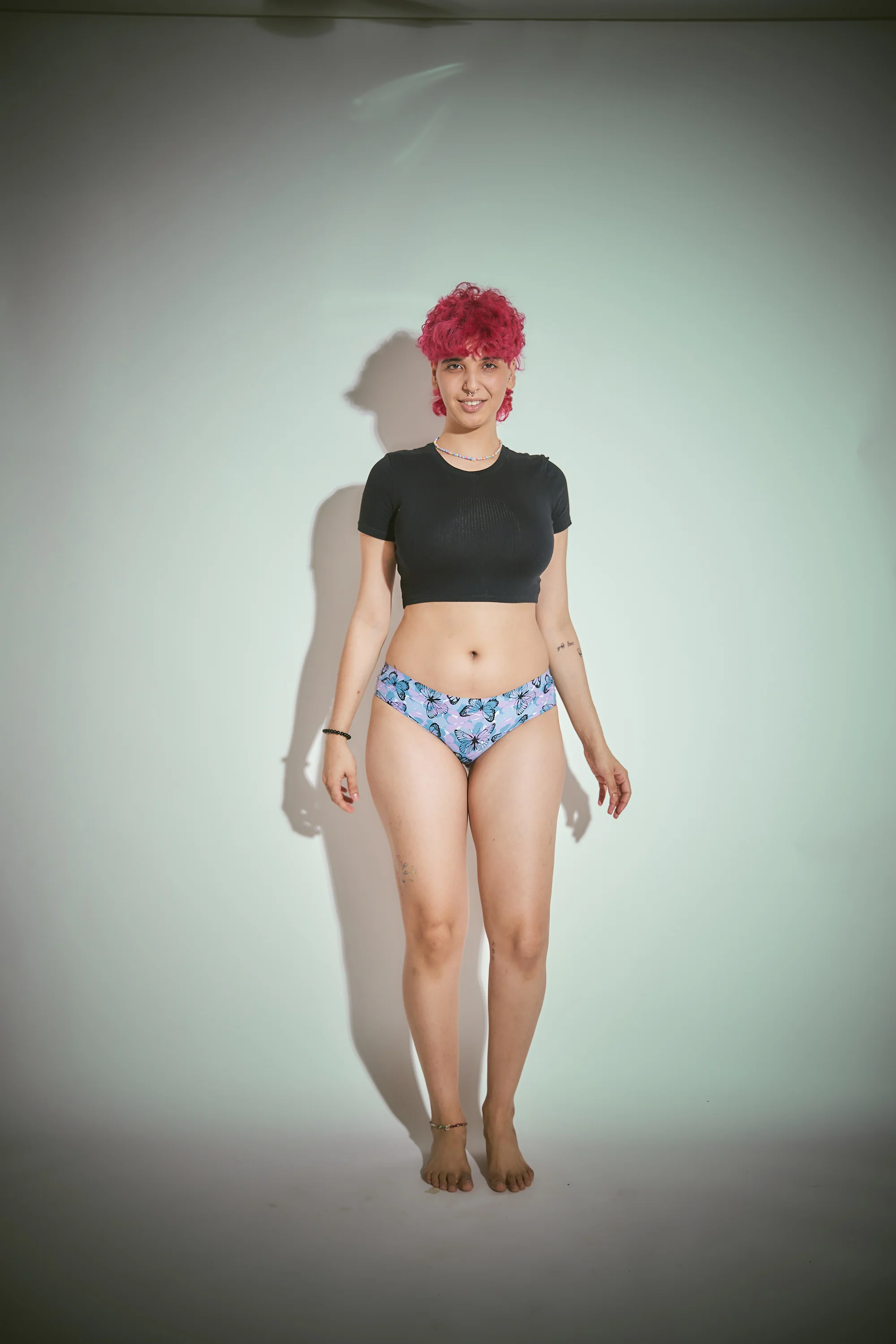 Butterfly Purple Camo No Show Laser Cut Hipster - Image 3