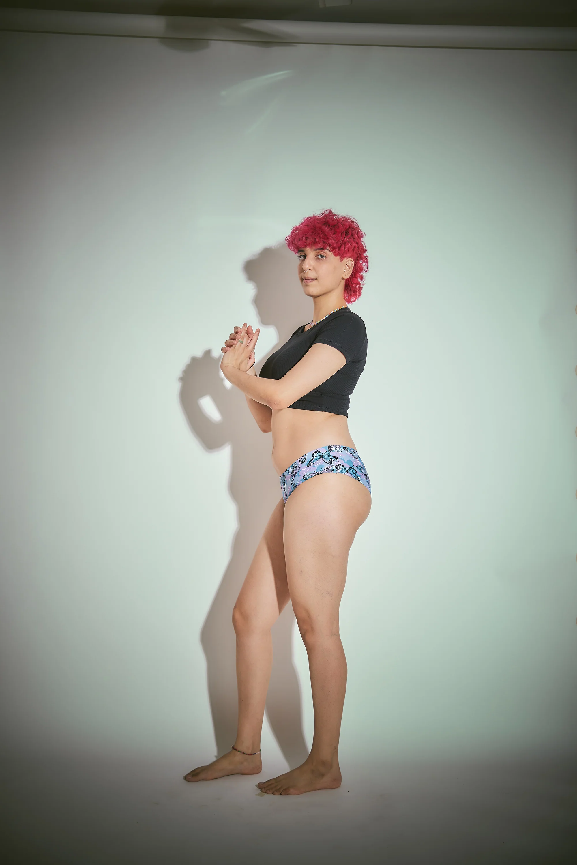 Butterfly Purple Camo No Show Laser Cut Hipster - Image 4