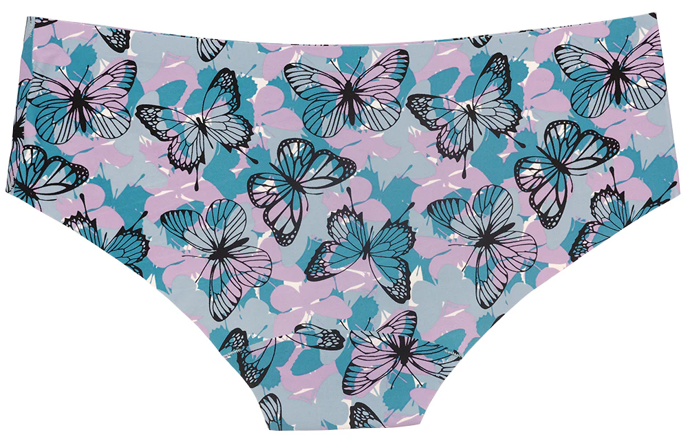 Butterfly Purple Camo No Show Laser Cut Hipster - Image 6