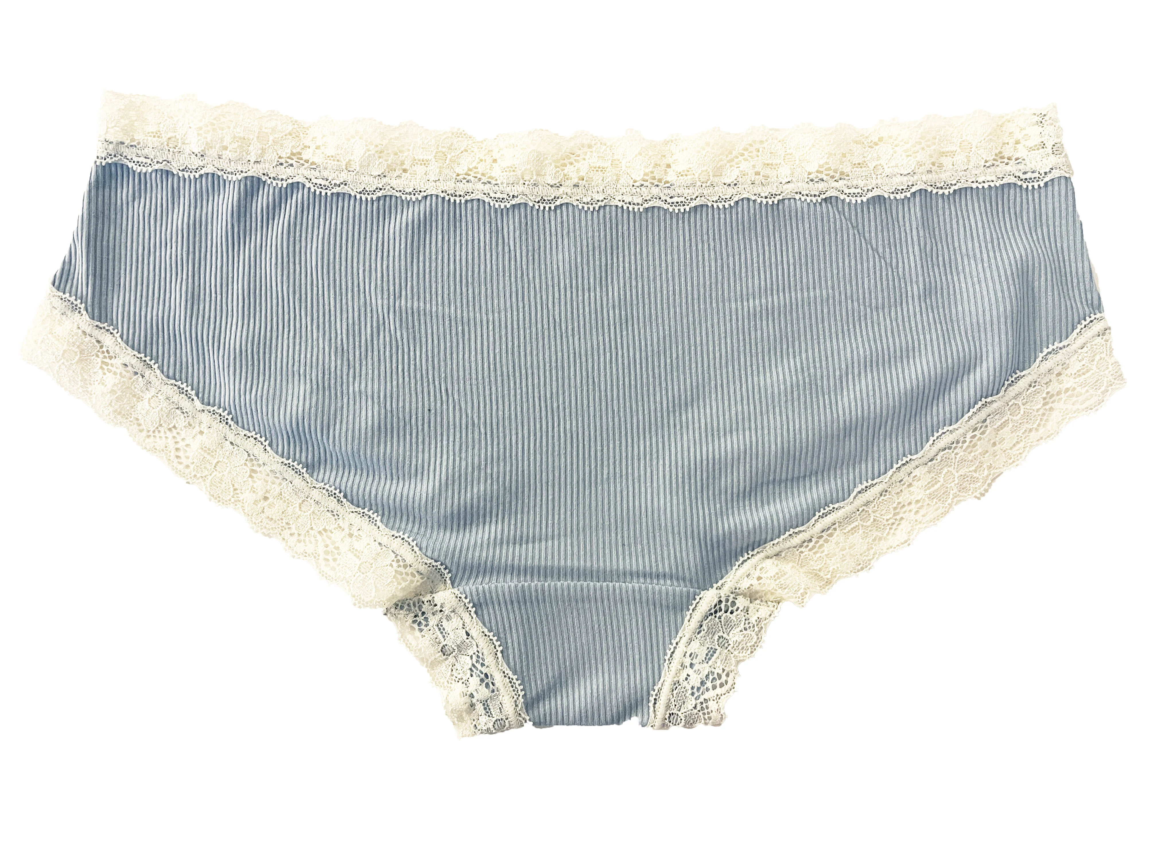 Rib Modal Cheeky With Contrast Lace, XS-2X - Image 10
