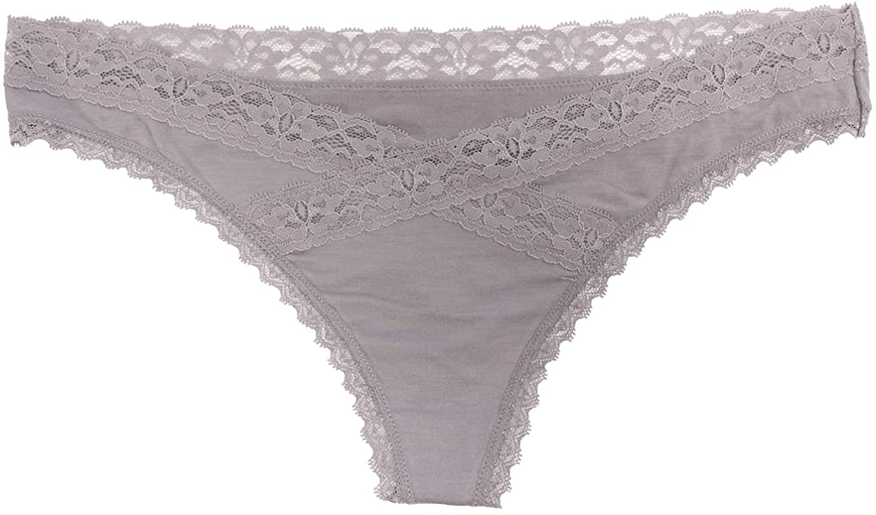V-Front Modal Thong with Lace 3 Pack - Image 9